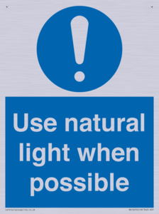 Use natural light when possible